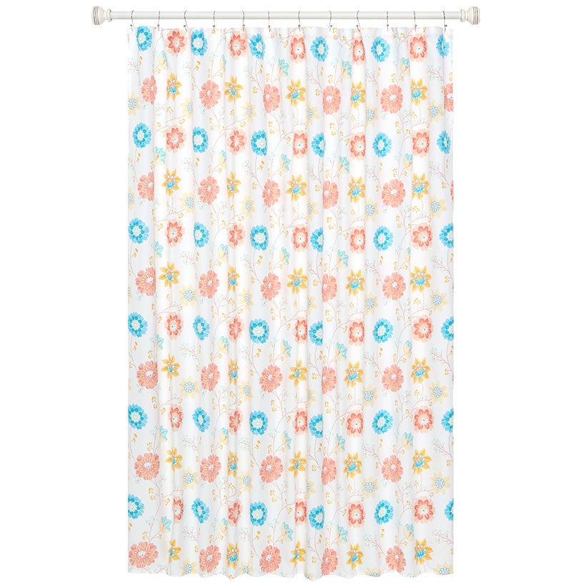 Shana Spring Floral Shower Curtain with Buttonholes
