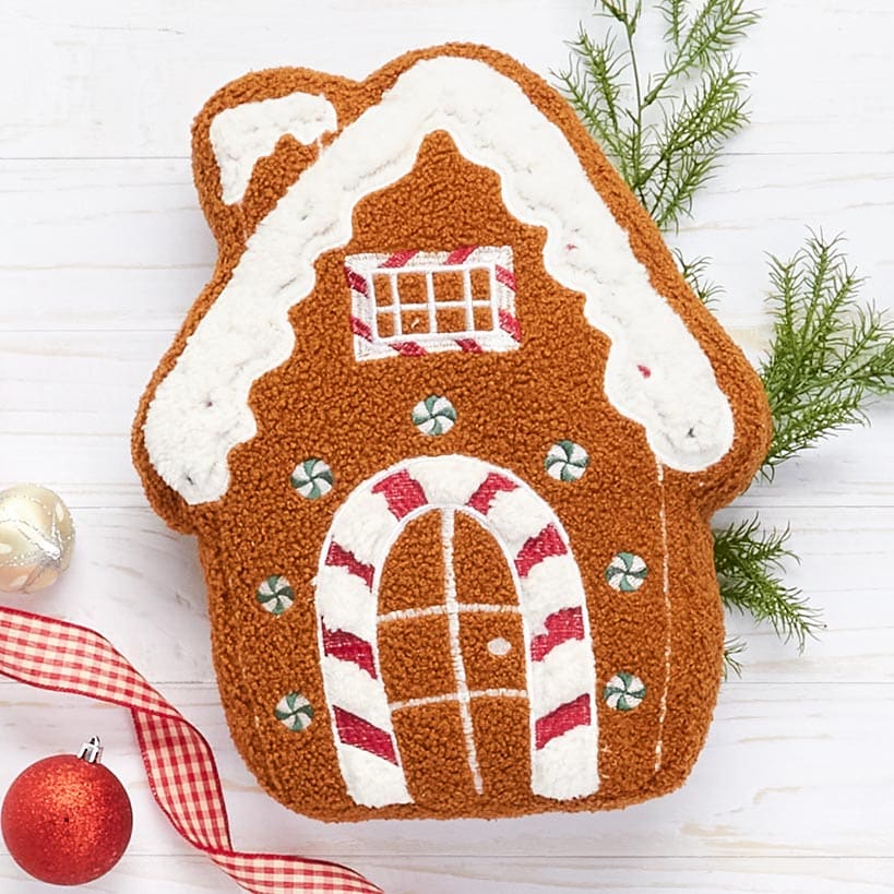 Shaped Christmas Decorative Pillow#select-pillow_gingerbread-house