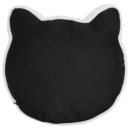 Cat Head Shaped Sherpa Bed Warm Cozy Portable Washable Non Slip Bottom