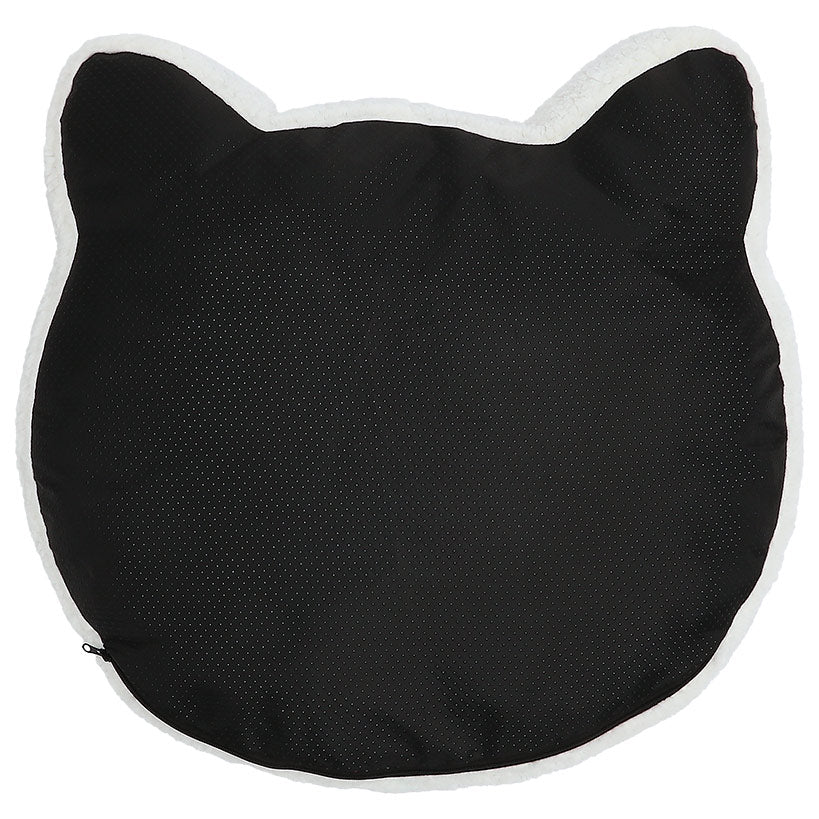 Cat Head Shaped Sherpa Bed Warm Cozy Portable Washable Non Slip Bottom