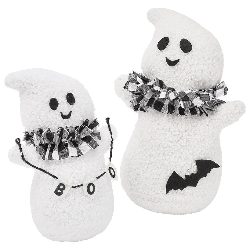 Ghost Plush Sherpa Tabletop Decor 2 Piece Set