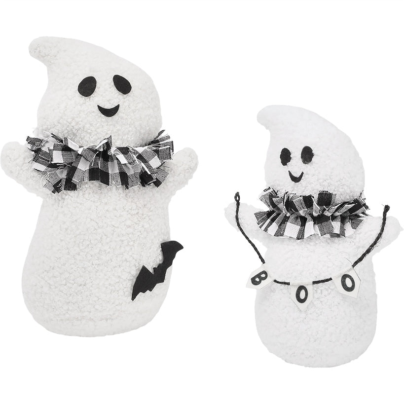 Ghost Plush Sherpa Tabletop Decor 2 Piece Set