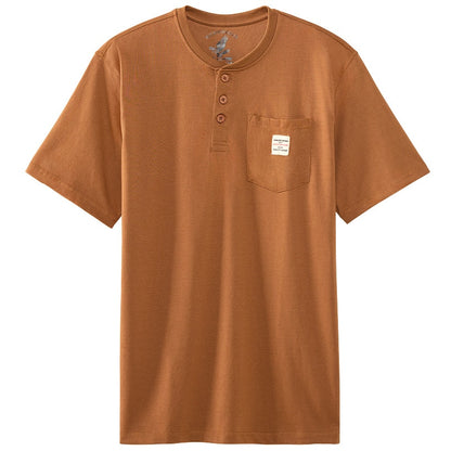 Short-Sleeve Henley with Pocket
