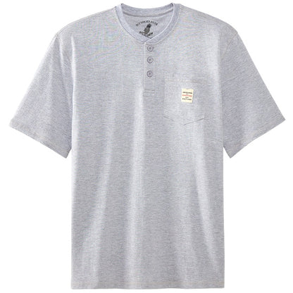 Short-Sleeve Henley with Pocket