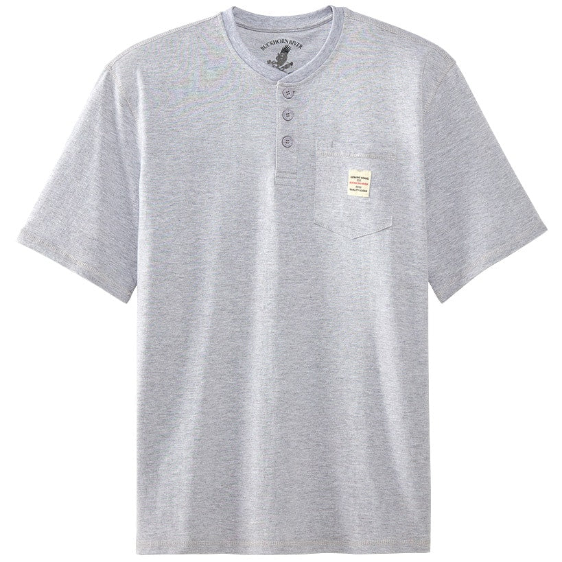 Short-Sleeve Henley with Pocket