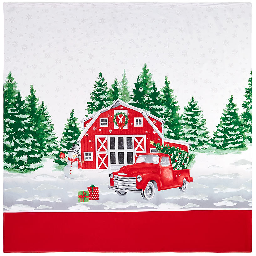 Christmas at the Barn Shower Curtain#select-item_shower-curtain