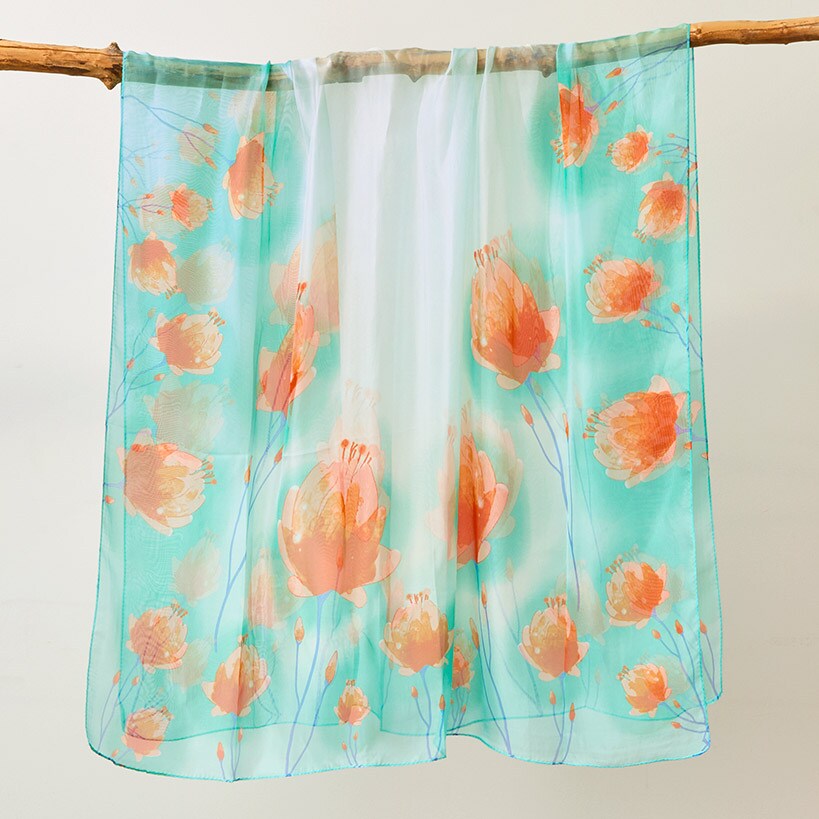 Women's Sheer and Lightweight Chiffon Scarf#select-color_green