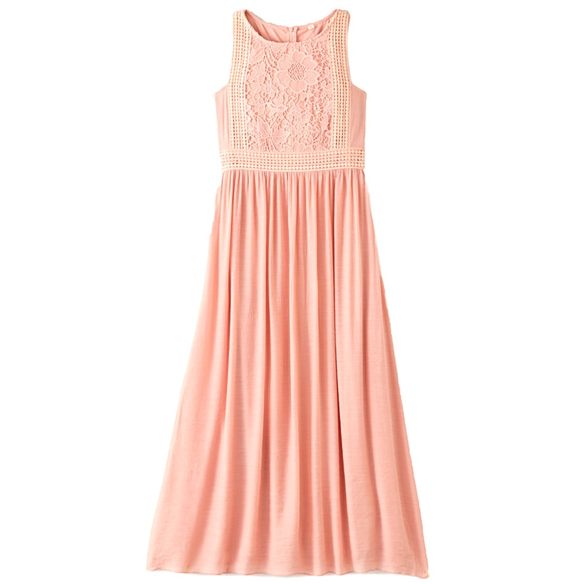 Sleeveless Lace Detail Maxi Dresses