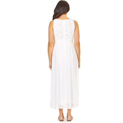 Sleeveless Lace Detail Maxi Dresses