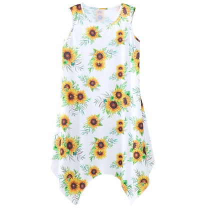 Women's Sleeveless Tank Swing Dress - Butterfly or Sunflower