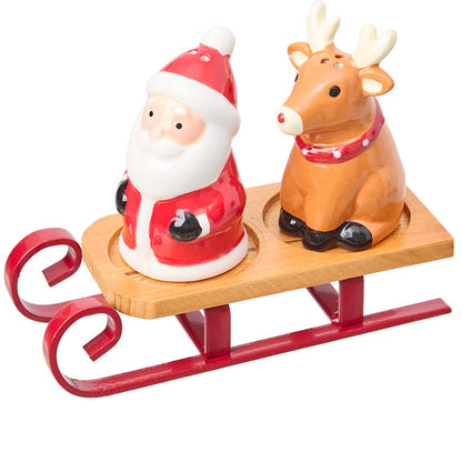 Sleigh Salt And Pepper Shakers