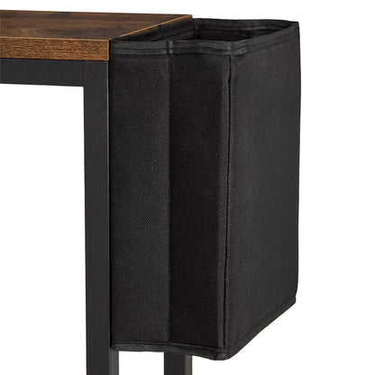 Narrow Console Table 2-Tier with Side Pocket