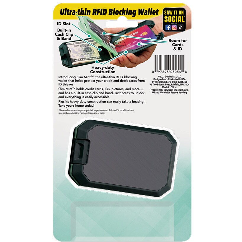 Slim Mint™ Wallet - Secure, Compact, and RFID-Blocking Design
