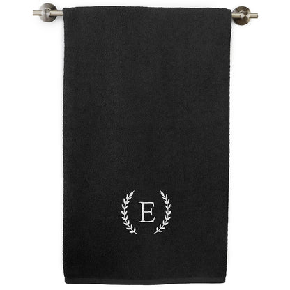 Personalized Embroidered Black Bath Towels