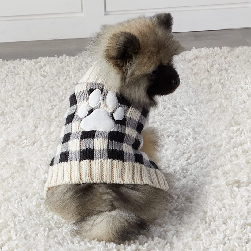 Buffalo Check Pet Sweater#select-color_black
