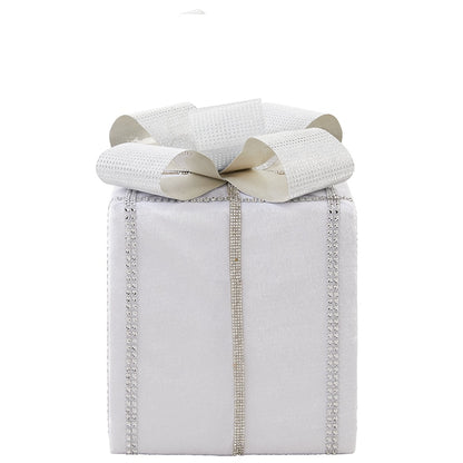 Metallic White Present Christmas Decor