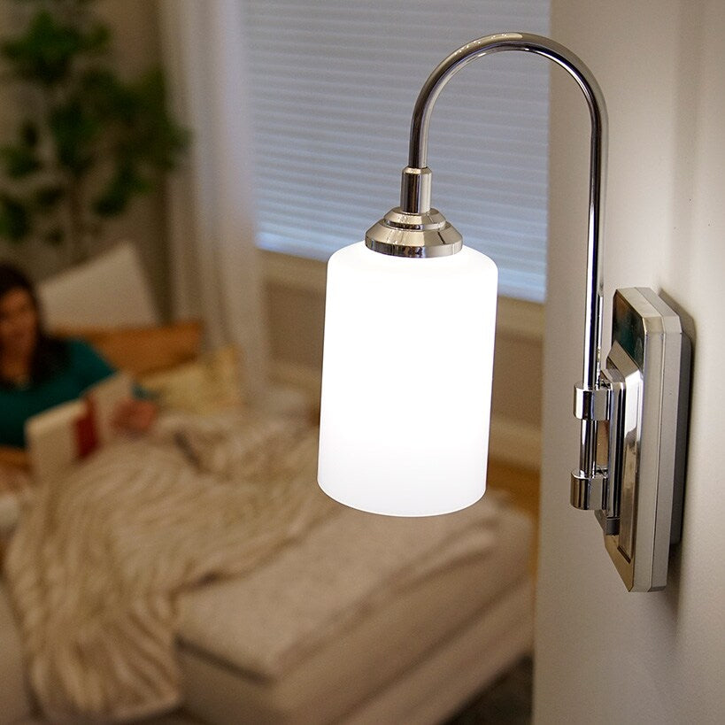 Smart Sconce™ Dimmable Wireless Wall Light With Remote#select-color_chrome