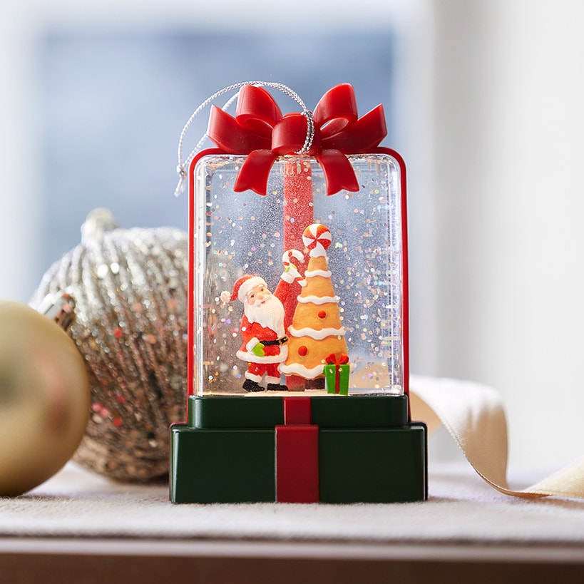 Christmas Snow Globe Ornament With LED Light#select-item_santa