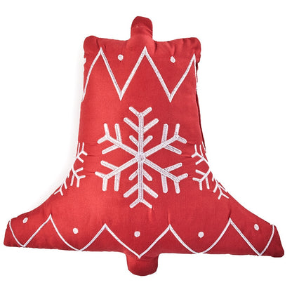 Bell Shaped Accent Pillow with Snowflake