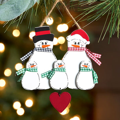 Christmas Personalized Snowman Family Ornaments