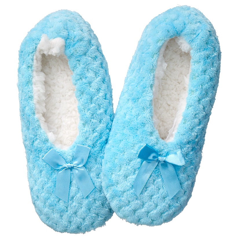Women's Snuggly Pull-On Slipper Socks with Grippers