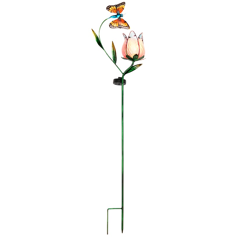 Solar Butterfly Flower Garden Stake