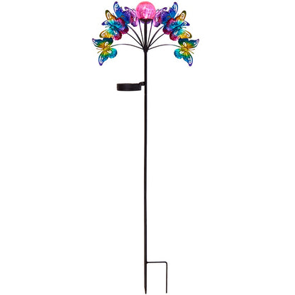 Multicolored Solar LED Butterfly Garden Stake