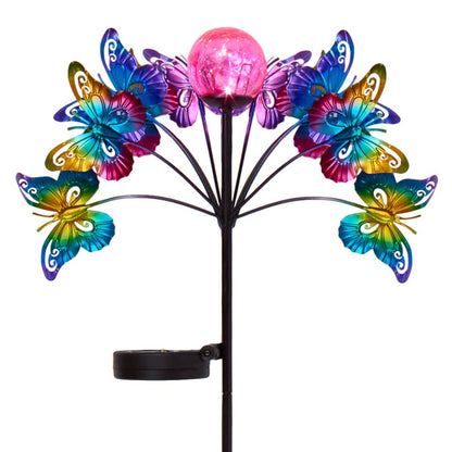 Multicolored Solar LED Butterfly Garden Stake