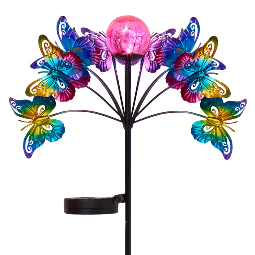 Multicolored Solar LED Butterfly Garden Stake