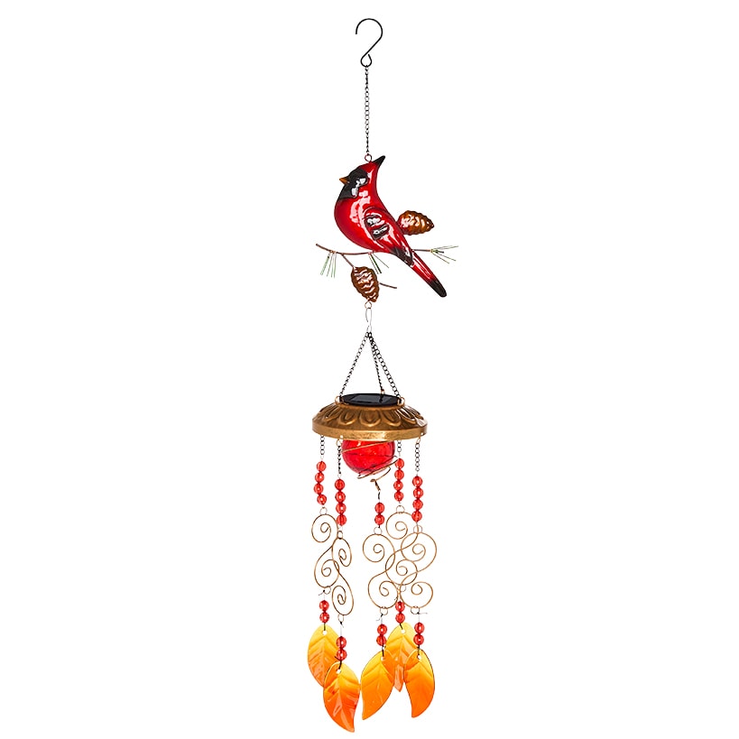 Solar Cardinal Wind Chime