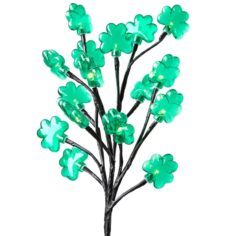 St Patrick's Clover Green Bouquet Garden Stake