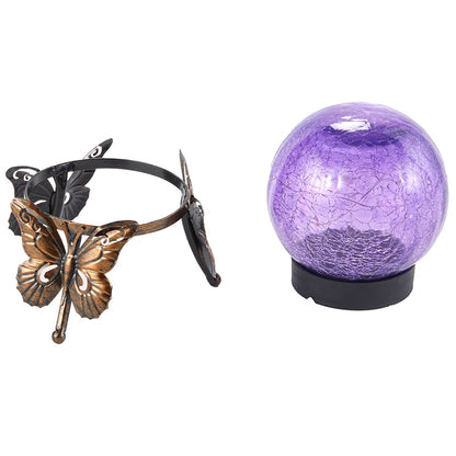 Solar Glass Ball on Stand