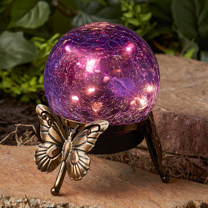 Solar Glass Ball on Stand