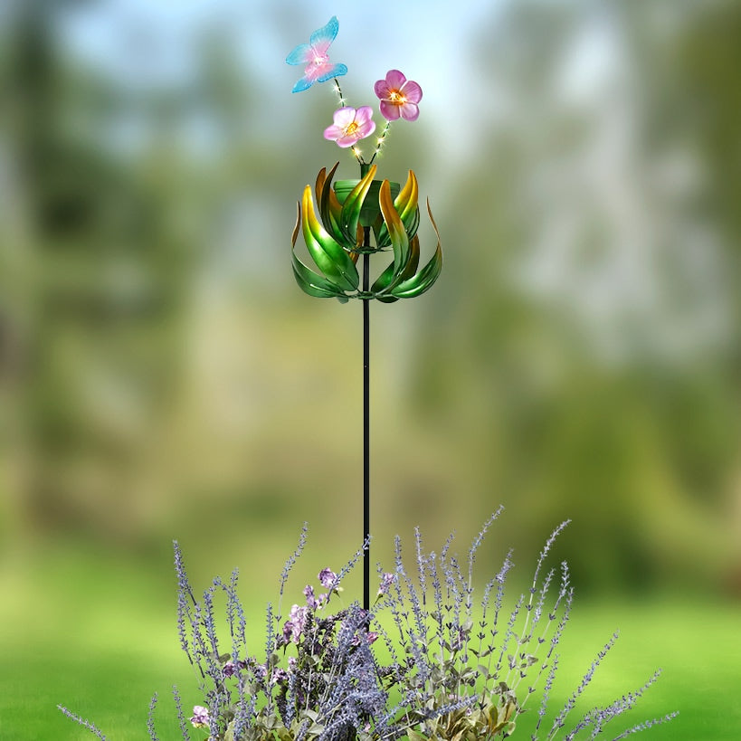 Solar Flower and Butterfly Garden Stake#select-stake_butterfly