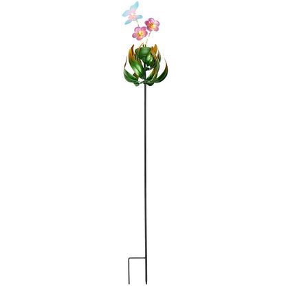 Solar Flower and Butterfly Garden Stake