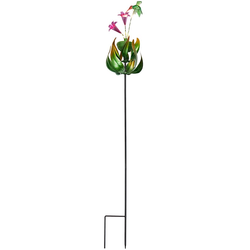 Solar Flower and Butterfly Garden Stake