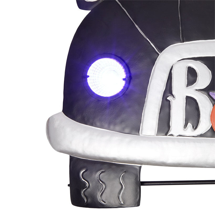 Lighted Halloween Truck Stake With Ghost And Grim Reaper Headlights