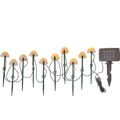 Solar Mushroom 2 In 1 String Lights With Stakes