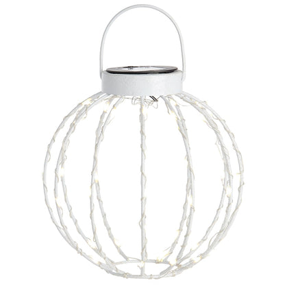 Solar LED Holiday Hanging Outdoor Ornaments 8"D