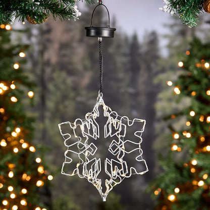 Solar LED Holiday Hanging Outdoor Ornaments 8"D