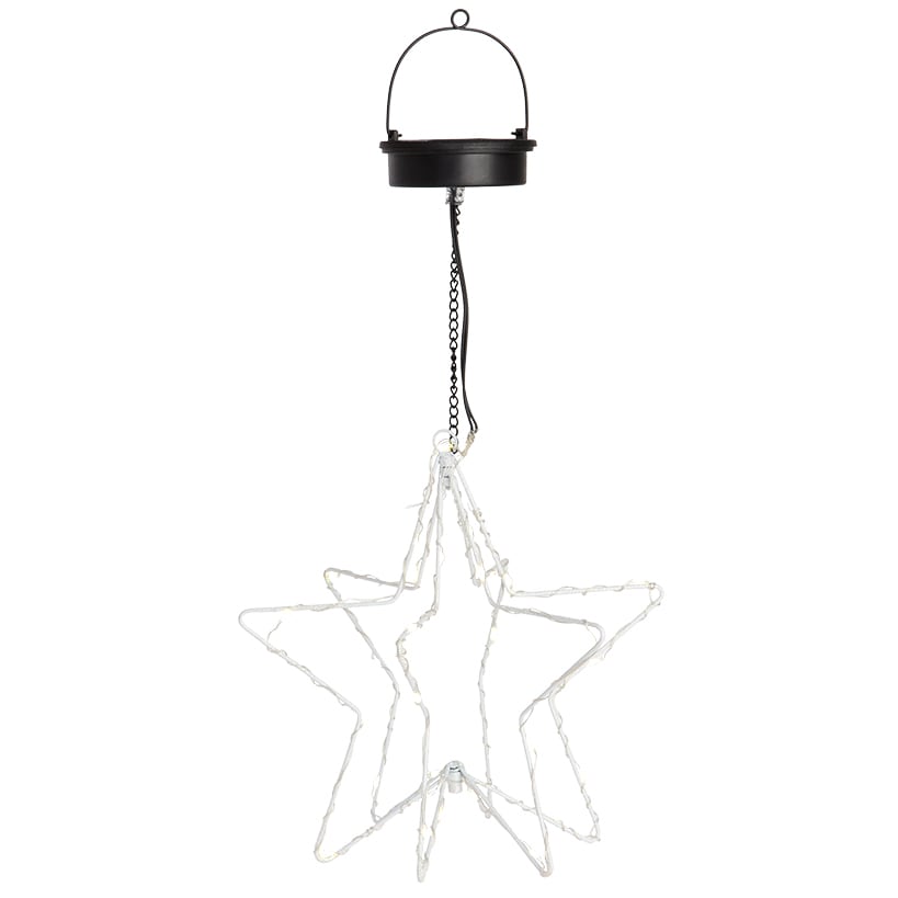 Solar LED Holiday Hanging Outdoor Ornaments 8"D