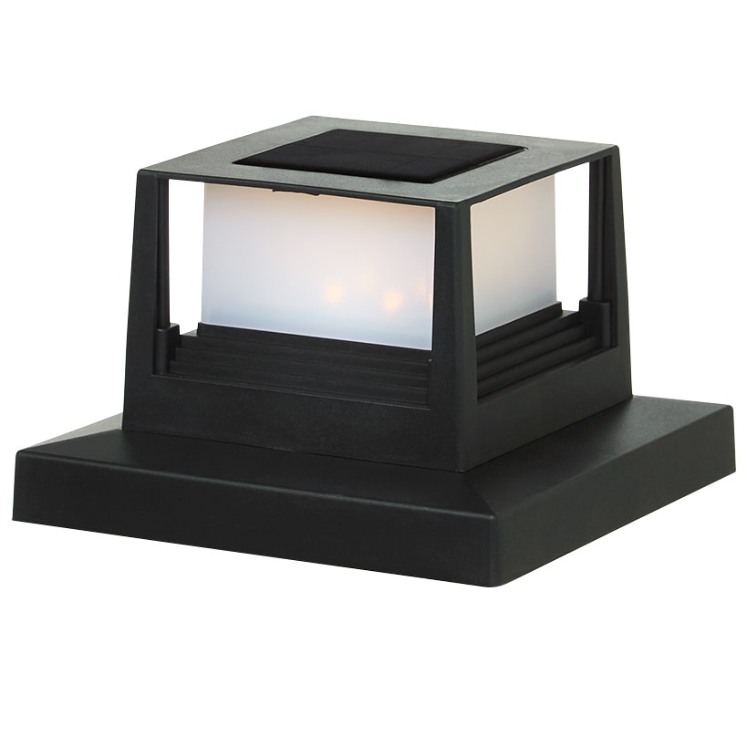 Solar Post Cap Light Square For Deck or Fence - Black or White