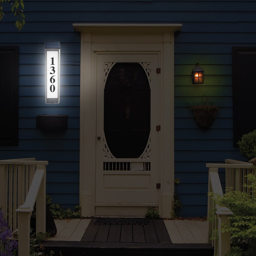 Sensor Brite® Solar Powered, Adjustable, House Address LED Light