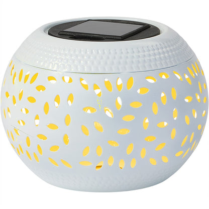 Solar Cutout Shadow Cast Round Table Lanterns