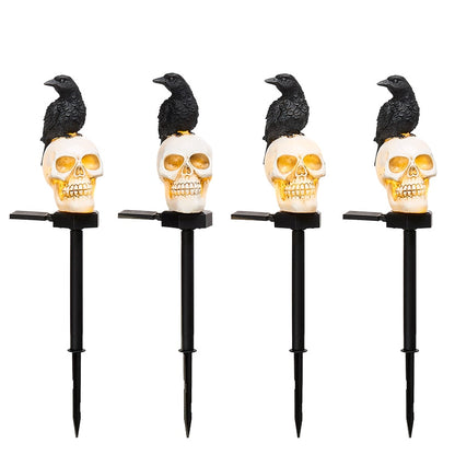 Solar Skull with Crow Stake