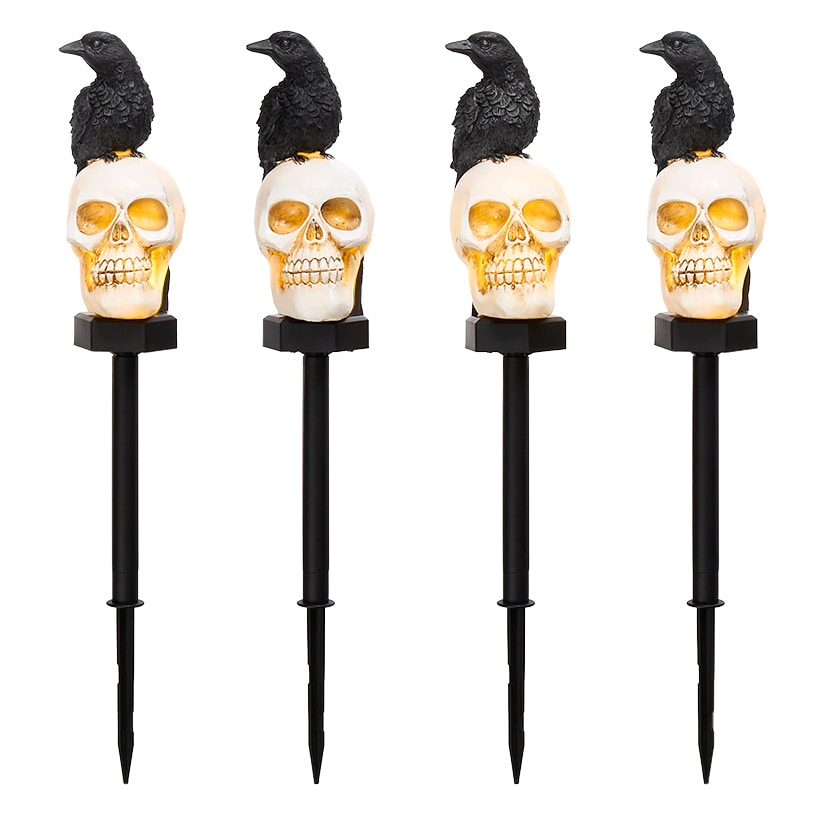 Solar Skull with Crow Stake