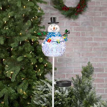 Solar Snowman Stake