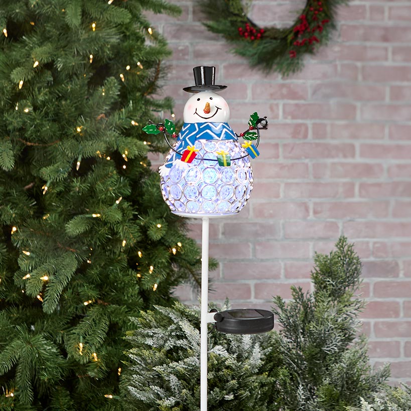 Solar Snowman Stake#select-color_blue