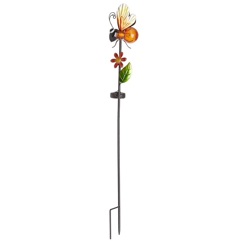 Solar Garden Stakes with Insect Designs – Ladybug, Butterfly, and Bee#select-stake_bee