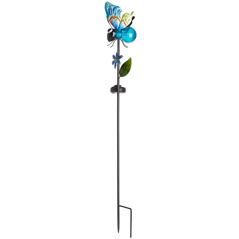 Solar Garden Stakes with Insect Designs – Ladybug, Butterfly, and Bee#select-stake_butterfly